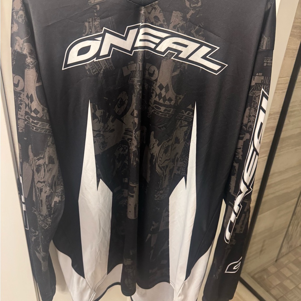O'Neill Black and White Men's Motocross Jersey